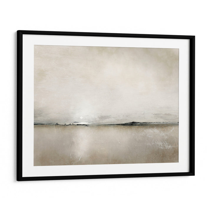 Sunglight Bay Abstract Artwork-Black Frame With Mount-Nook At You