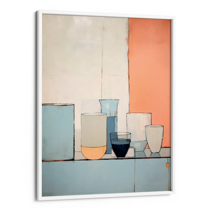 Pastel Still Life Abstract Painting-White Frame-Nook At You