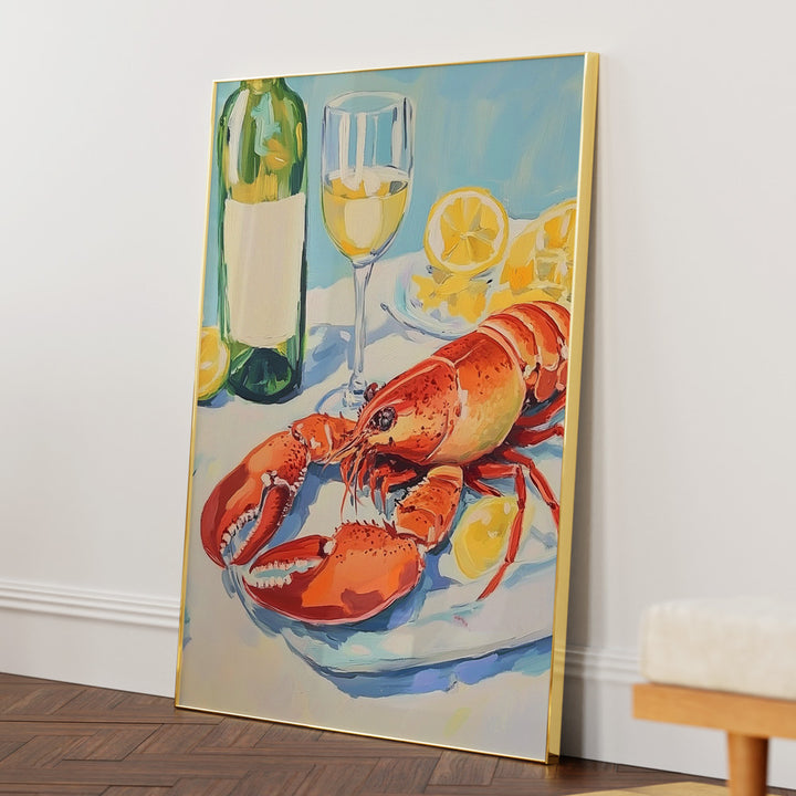 Lobster and Wine Still Life