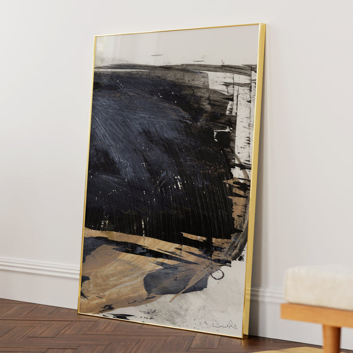 Snap No. 3 Abstract Artwork-Gold Metal Frame-Nook At You