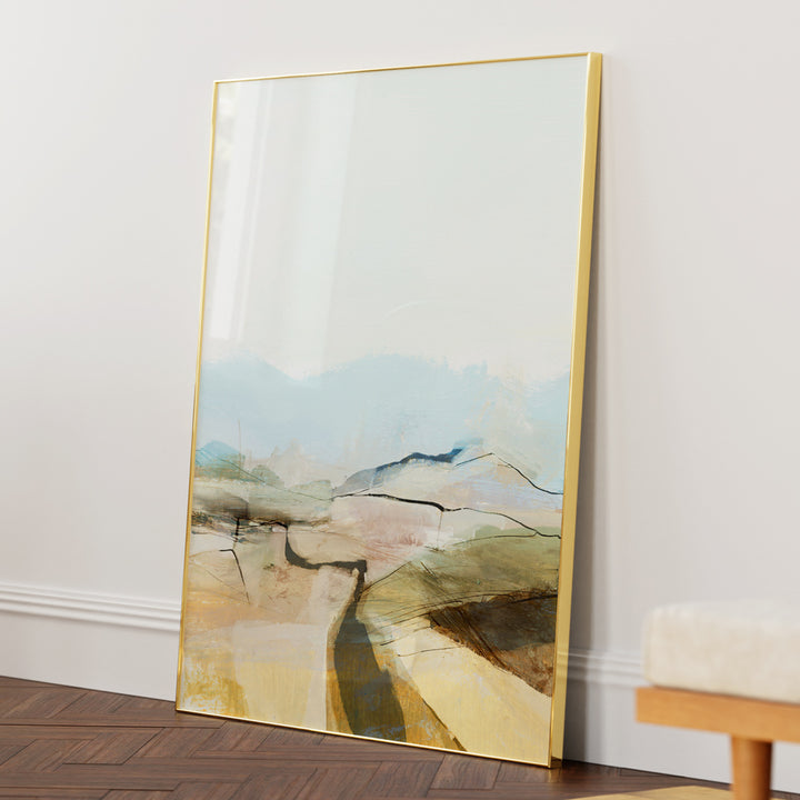 Countryview Canvas Painting-Gold Metal Frame-Nook At You