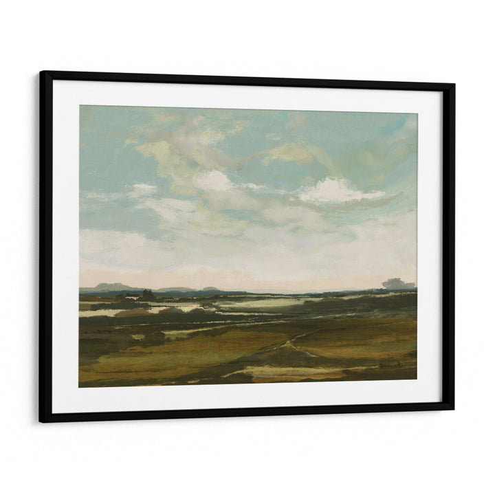Landscape By Dan Hobday Canvas Painting-Black Frame With Mount-Nook At You