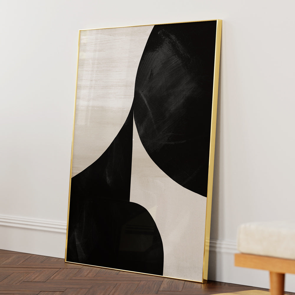 Night Abstract Artwork-Gold Metal Frame-Nook At You