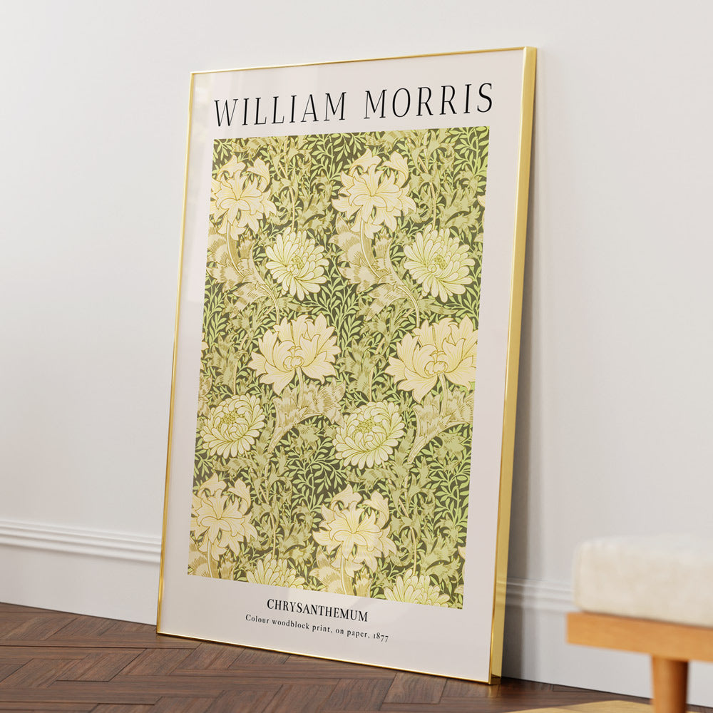 William Morris - Chrysanthemum Exhibition Poster - XS / Matte Paper / Rolled Art - Nook At You