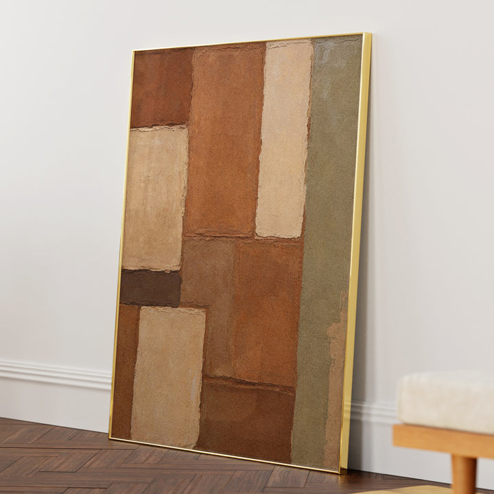 Arcilla Abstract Painting-Gold Metal Frame-Nook At You