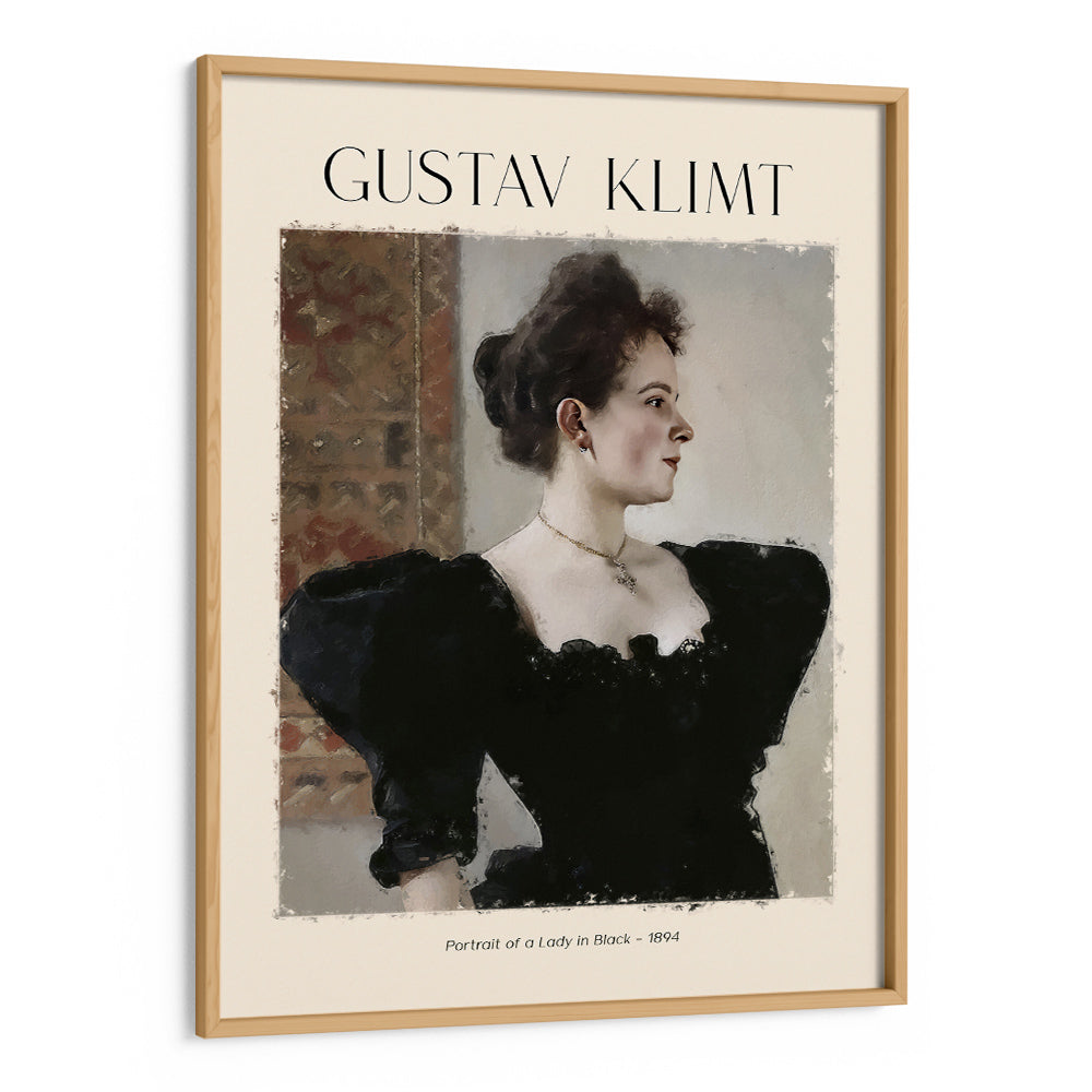 GUSTAV KLIMT - Portrait of a Lady in Black - 1894 - XS / Matte Paper / Rolled Art - Nook At You