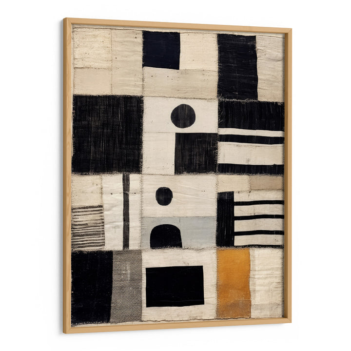 Sewn Fabric Abstract Painting-Wooden Frame-Nook At You