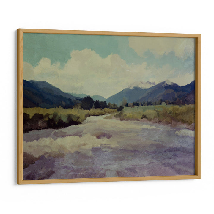 Valley River Landscape Art-Wooden Frame-Nook At You