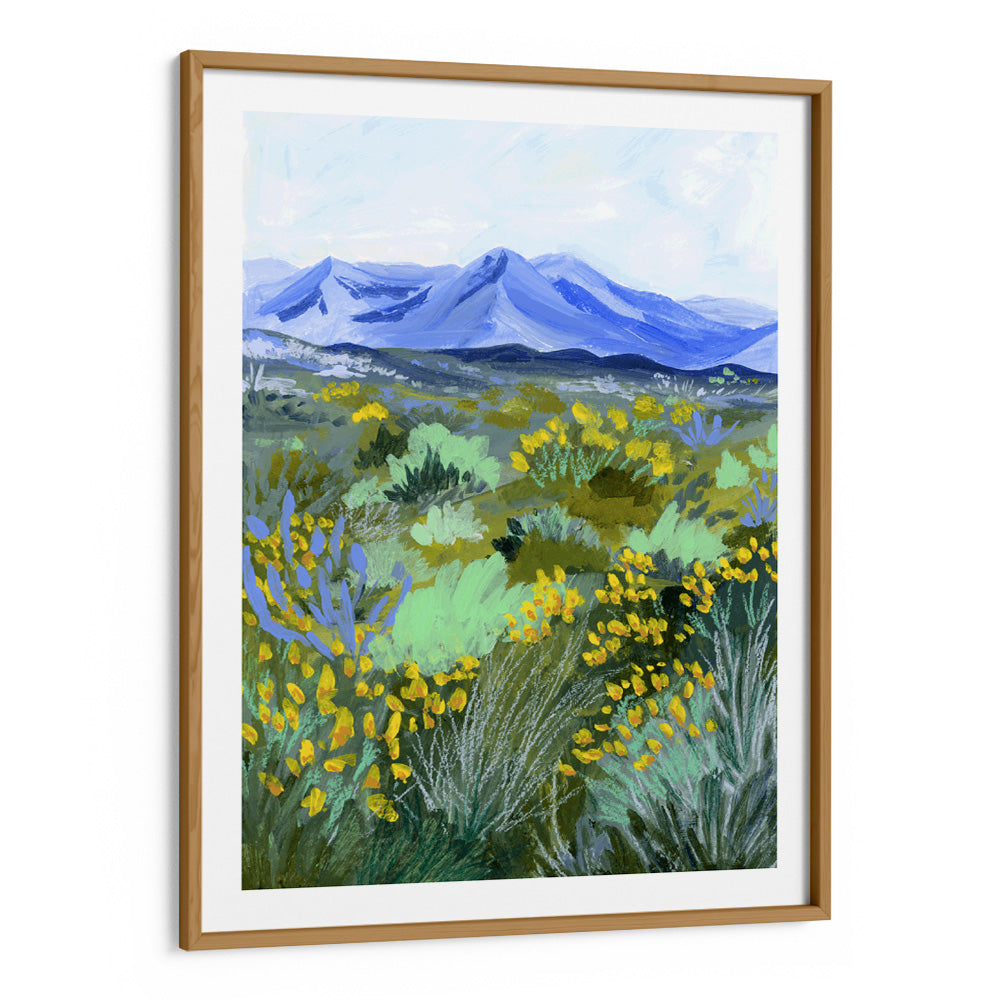 Blue Valley – Mountain Landscape Canvas Painting - XS / Matte Paper / Rolled Art - Nook At You