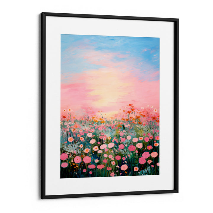 Pink Sunrise Nature Canvas Paintings