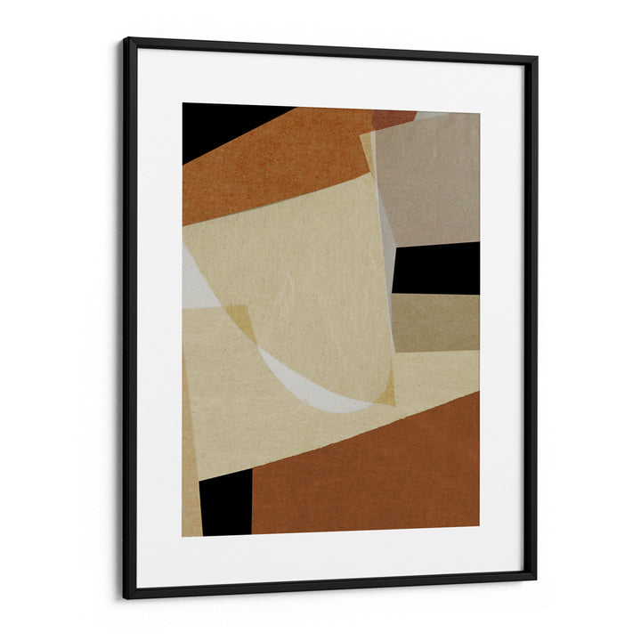 Terra Abstract Painting-Black Frame With Mount-Nook At You