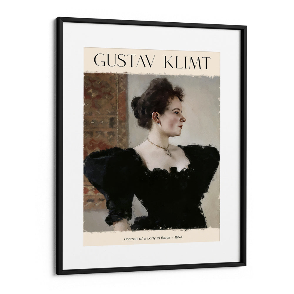 GUSTAV KLIMT - Portrait of a Lady in Black - 1894 - XS / Matte Paper / Rolled Art - Nook At You