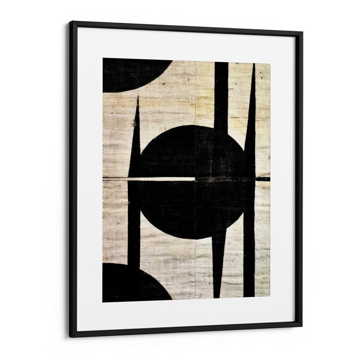 Fixed Circle Abstract Painting-Black Frame With Mount-Nook At You