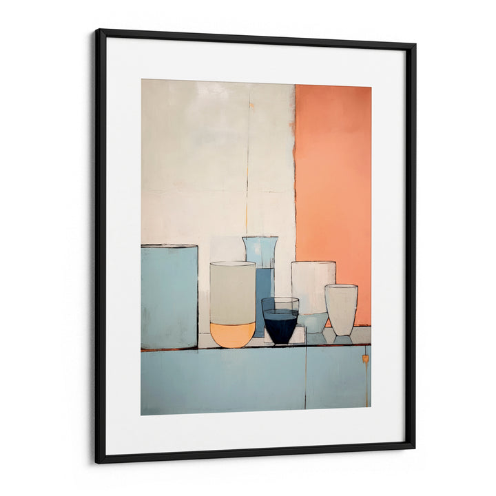 Pastel Still Life Abstract Painting-Black Frame With Mount-Nook At You
