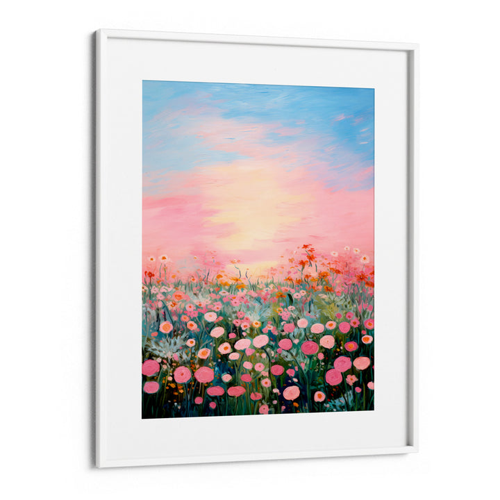Pink Sunrise Nature Canvas Paintings