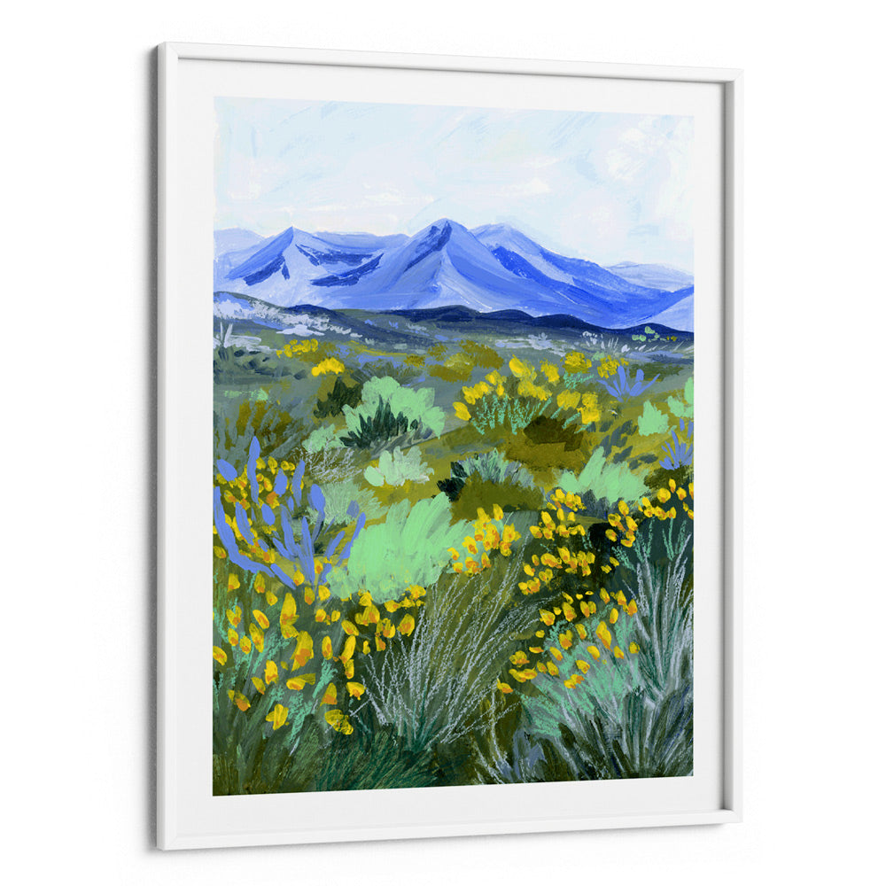Blue Valley – Mountain Landscape Canvas Painting - XS / Matte Paper / Rolled Art - Nook At You