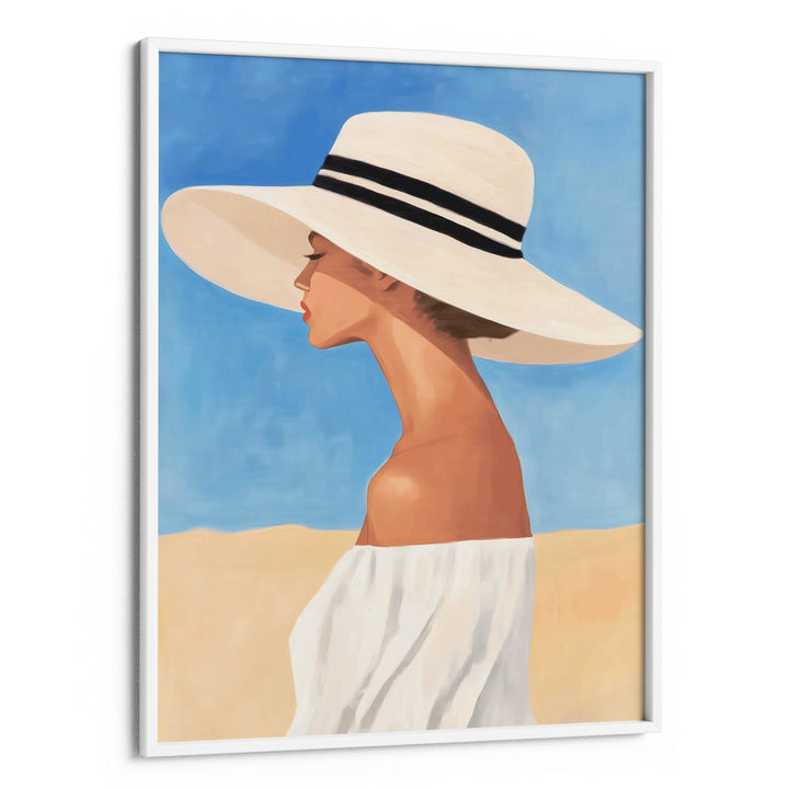 Woman in Wide Brimmed Hat Boho Art Painting