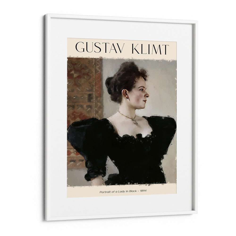 GUSTAV KLIMT - Portrait of a Lady in Black - 1894 - XS / Matte Paper / Rolled Art - Nook At You