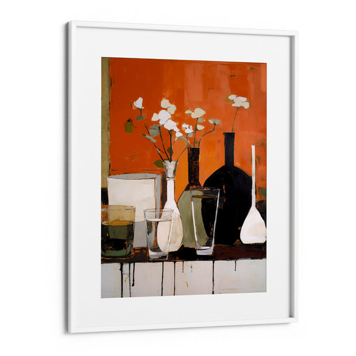 Still Life With Glasses and Bottles Abstract Painting-Nook At You