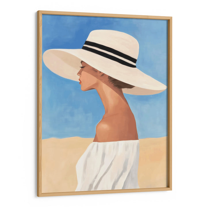 Woman in Wide Brimmed Hat Boho Art Painting