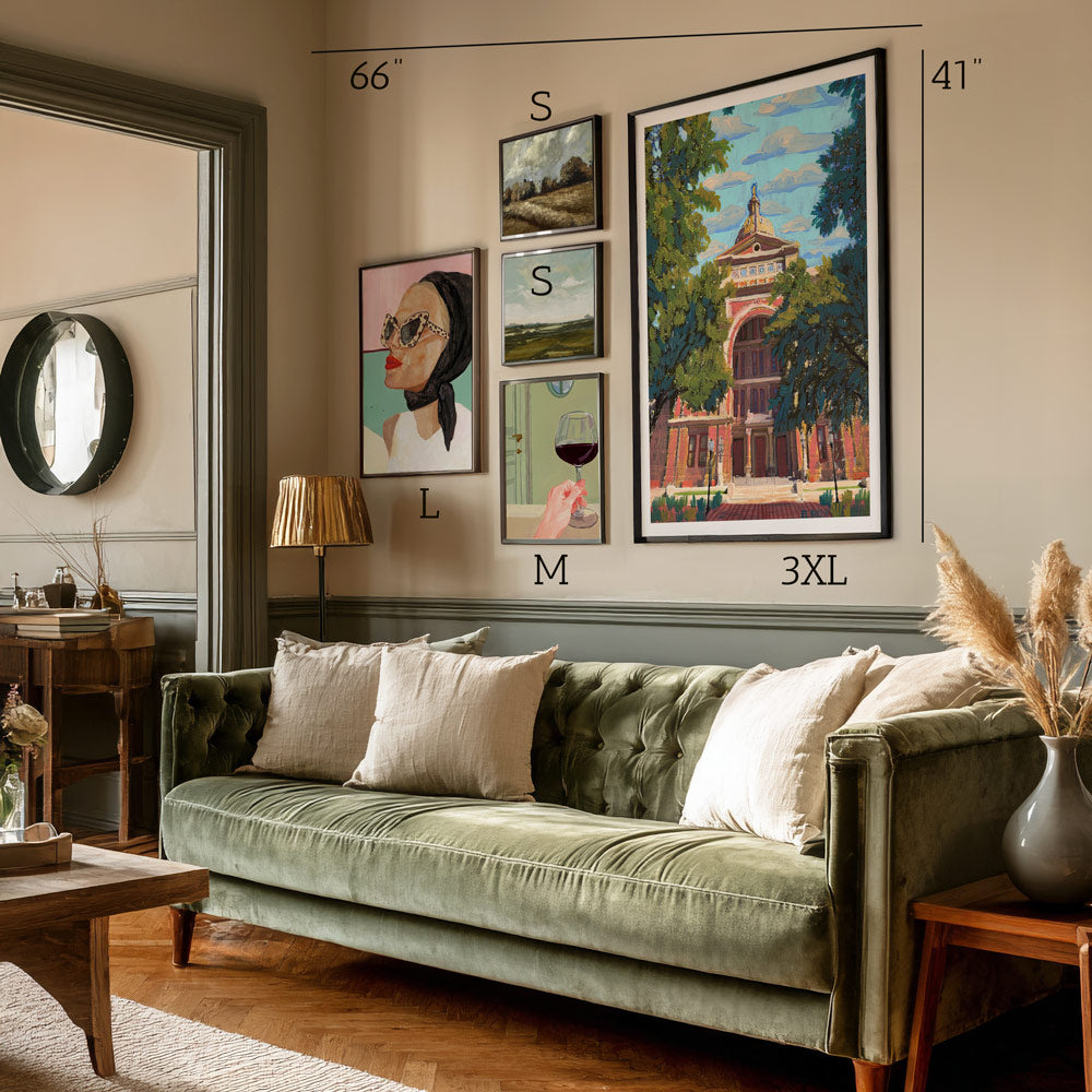 Modern Nostalgia Gallery Wall Set Of 5 - 66Wx41H / Matte Paper / Rolled Art - Nook At You