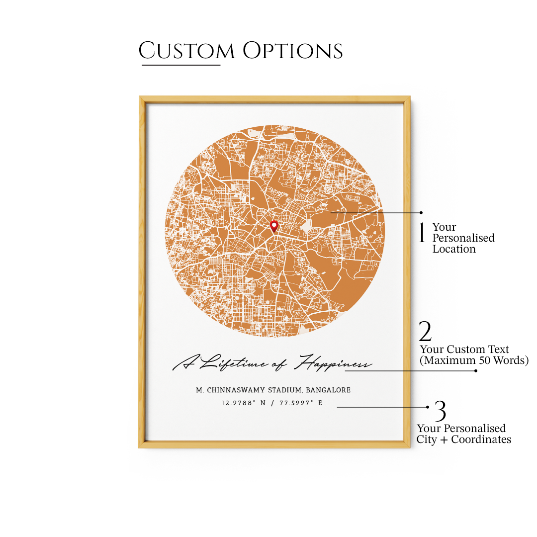 Street Map Art - Mustard - The Minimalist - XS / Matte Paper / Rolled Art - Nook At You