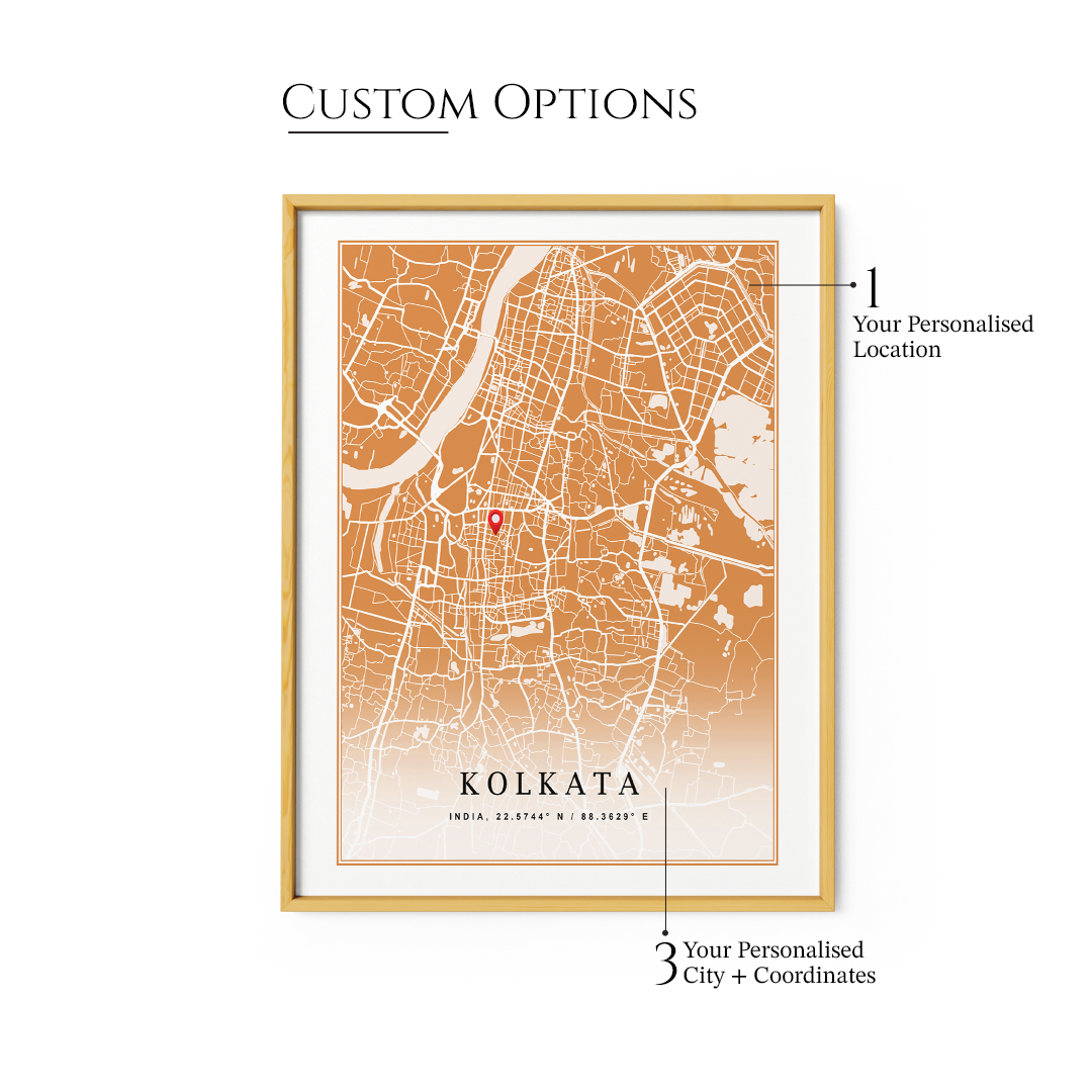 Street Map Art - Mustard - Classic - XS / Canvas / Rolled Art - Nook At You