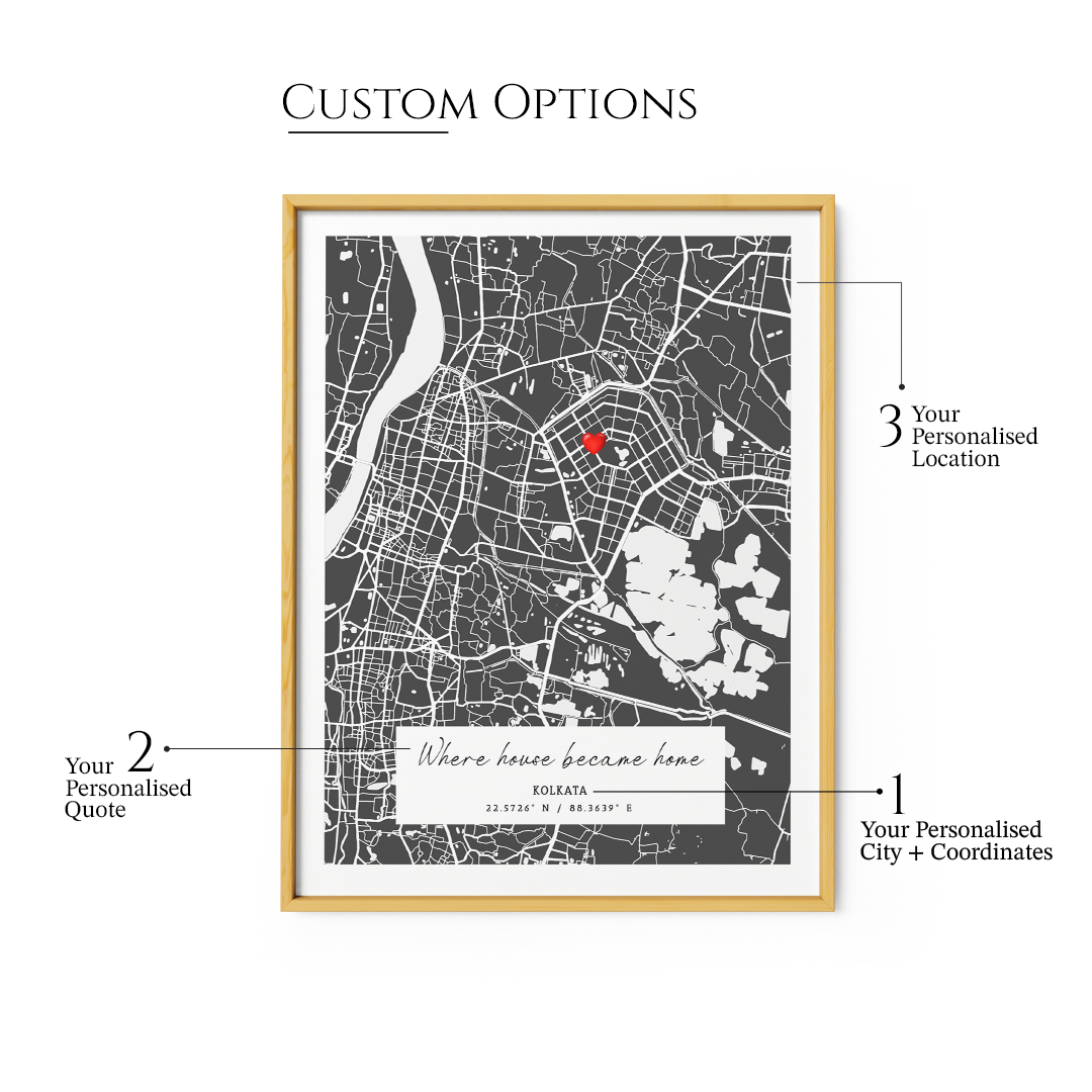 Custom Street Map Art - Slate Grey - The Executive - XS / Matte Paper / Rolled Art - Nook At You