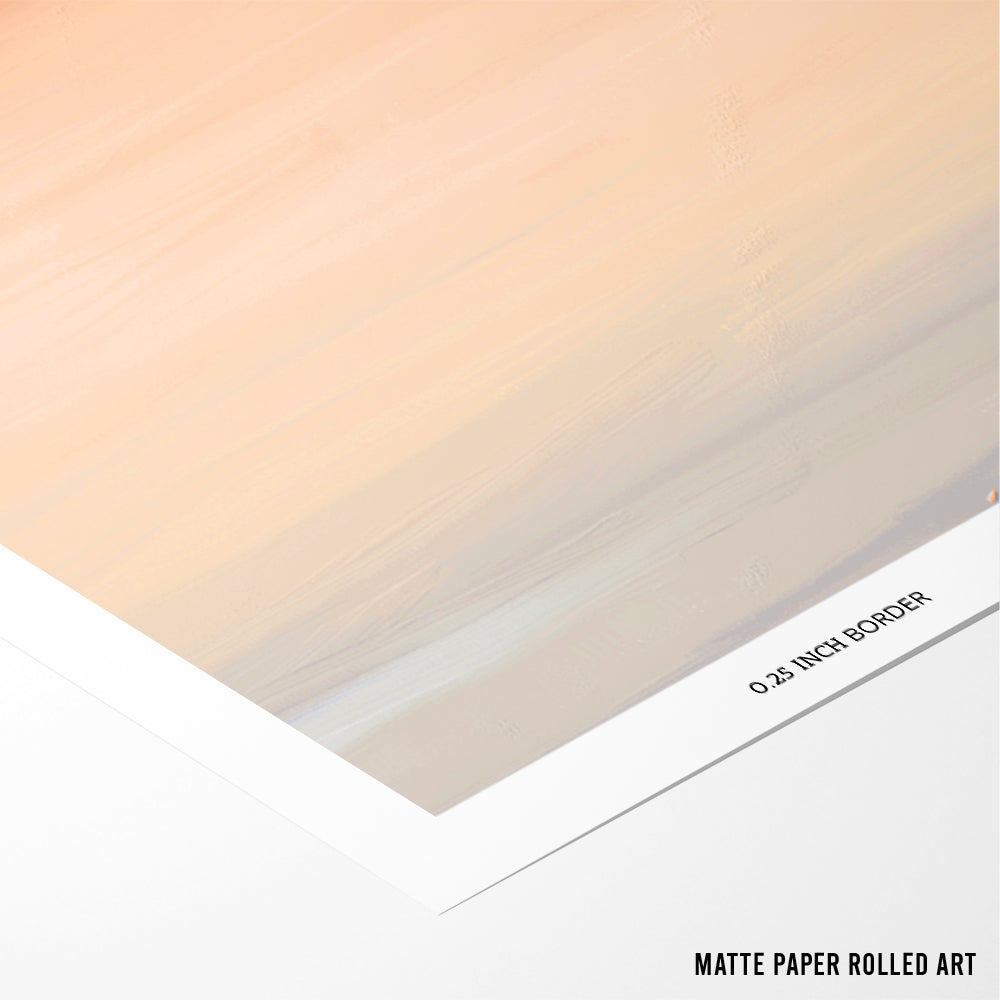 Satin Skies Landscape Painting for Living Room - XS / Matte Paper / Rolled Art - Nook At You