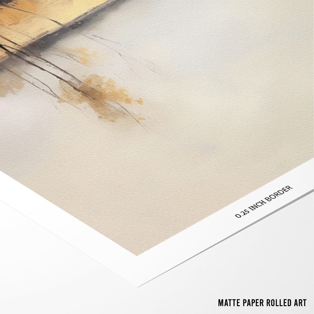 Golden Silence 1 Landscape Canvas Print - XS / Matte Paper / Rolled Art - Nook At You