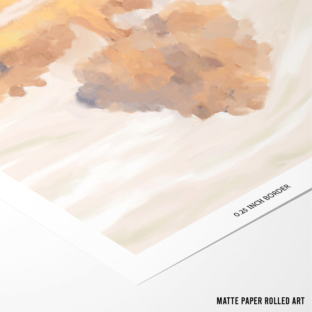 Sovereign Reflections of the Jackalberry Tree Landscape Canvas Print - XS / Matte Paper / Rolled Art - Nook At You