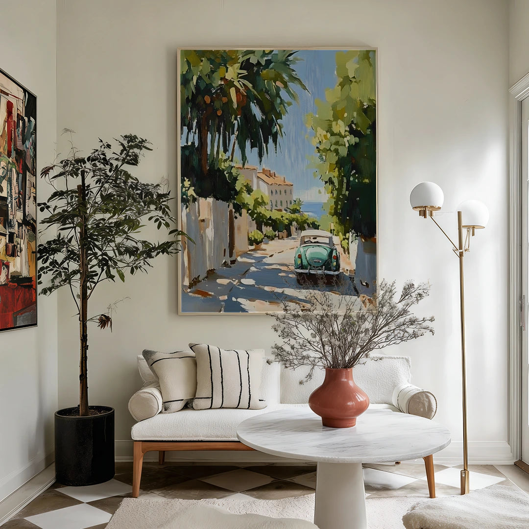 Villa Road Landscape Wall Decor - XS / Matte Paper / Rolled Art - Nook At You