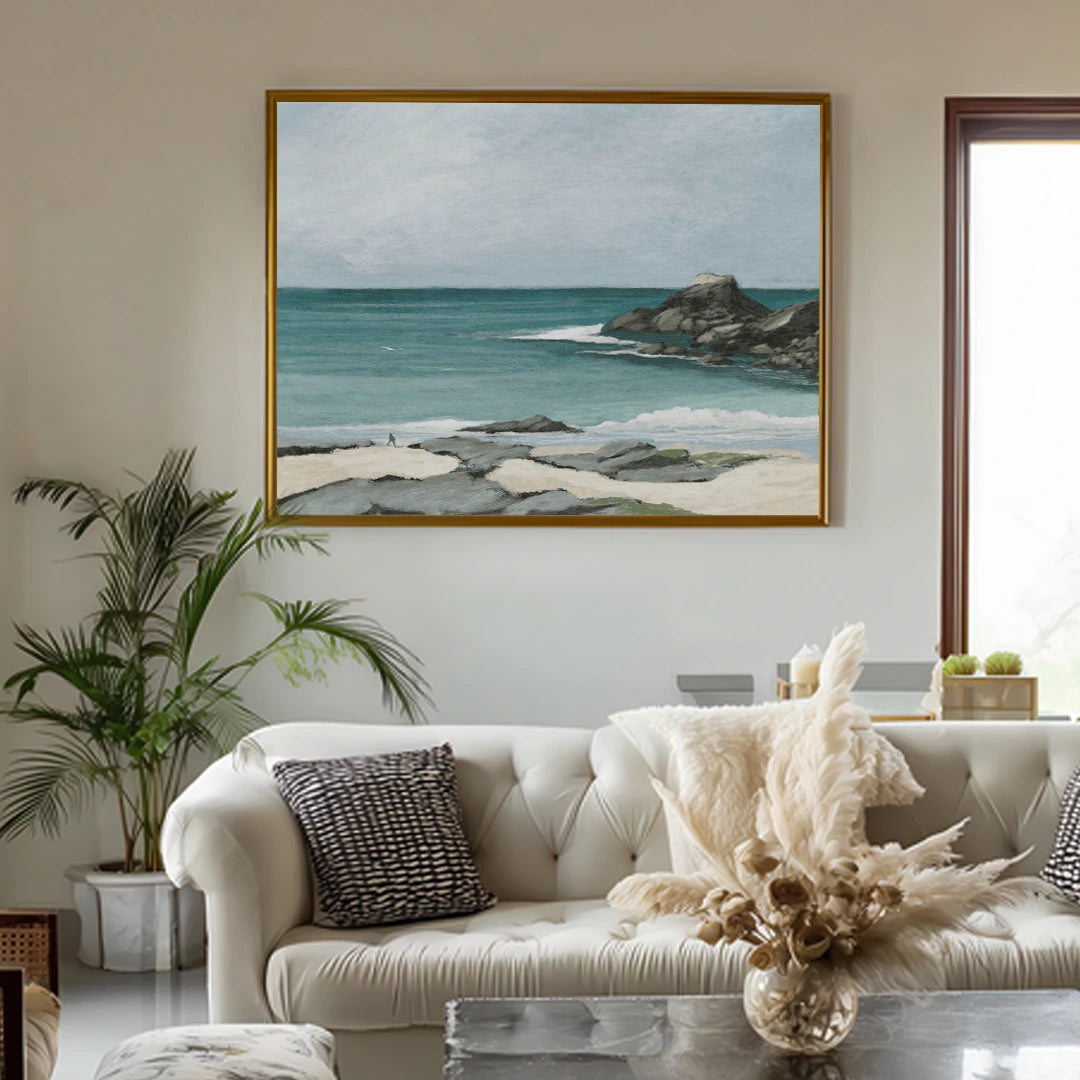 Trevone Bay Landscape Art Work - XS / Matte Paper / Rolled Art - Nook At You