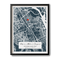 Custom Street Map Art - Deep Blue - The Executive