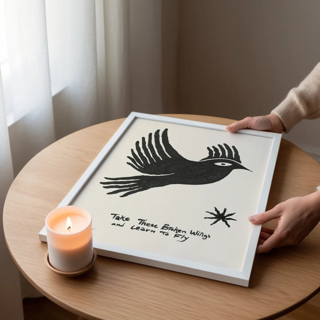 Fly Away Quotes Wall Art - XS / Matte Paper / Rolled Art - Nook At You