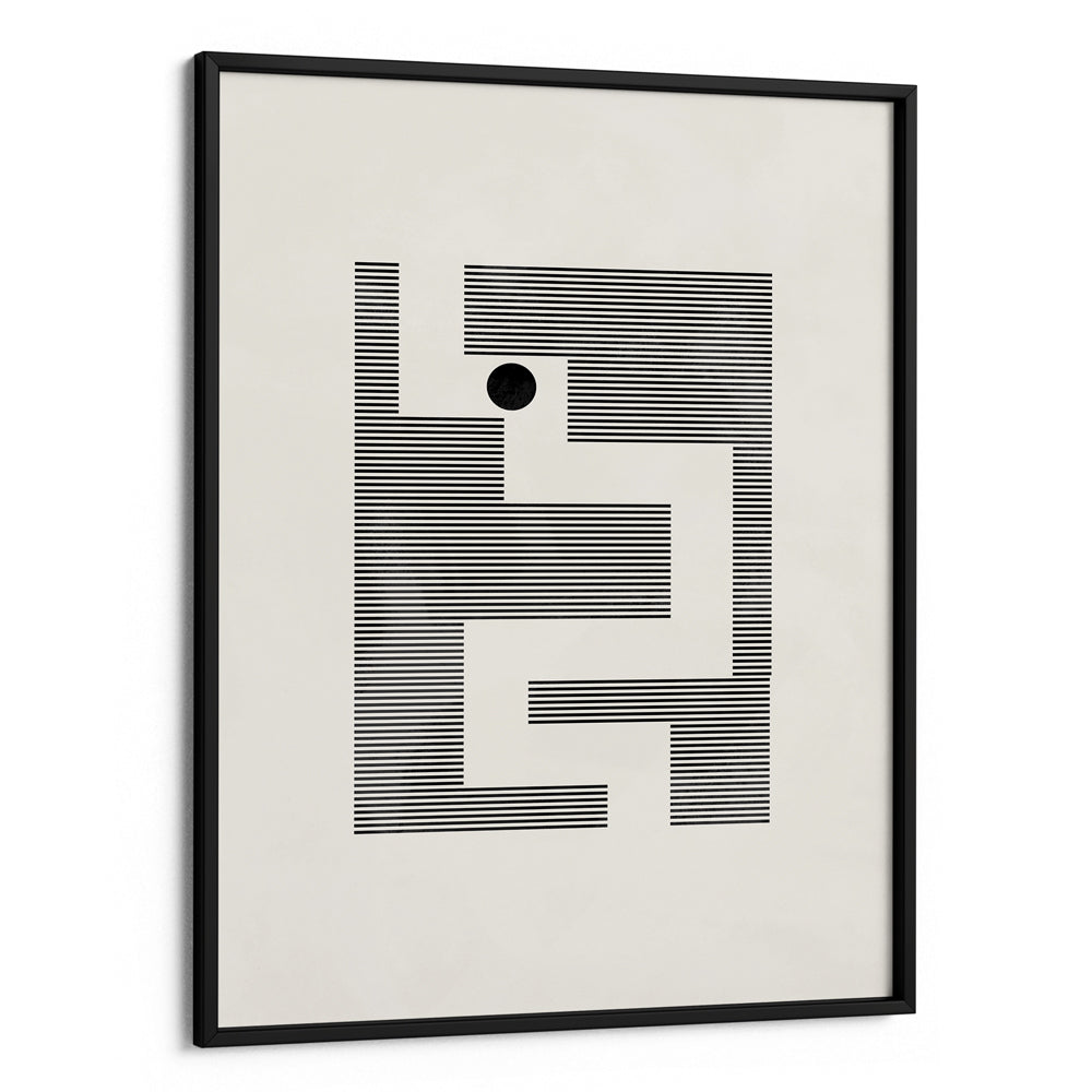 Minimalist Maze Abstract Art-Rolled Art-Nook At You