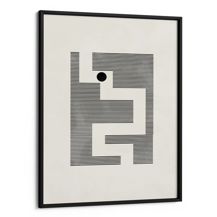 Minimalist Maze Abstract Art-Rolled Art-Nook At You
