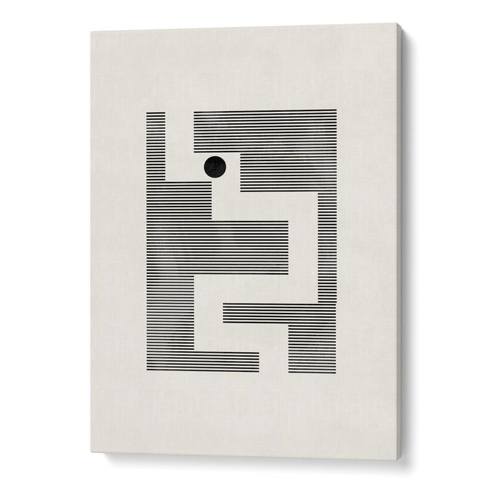 Minimalist Maze Abstract Art-Rolled Art-Nook At You