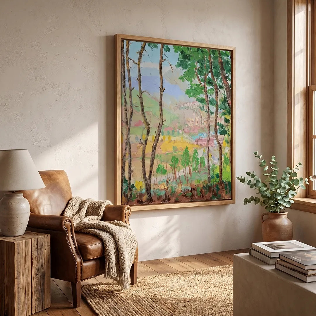 Scenic Valley Village Portrait Landscape Wall Art Poster - XS / Matte Paper / Rolled Art - Nook At You
