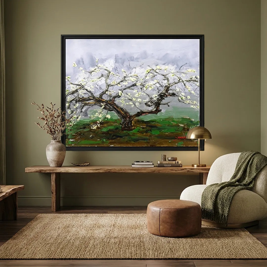 Spring Blossom Tree Nature Landscape Painting - XS / Matte Paper / Rolled Art - Nook At You
