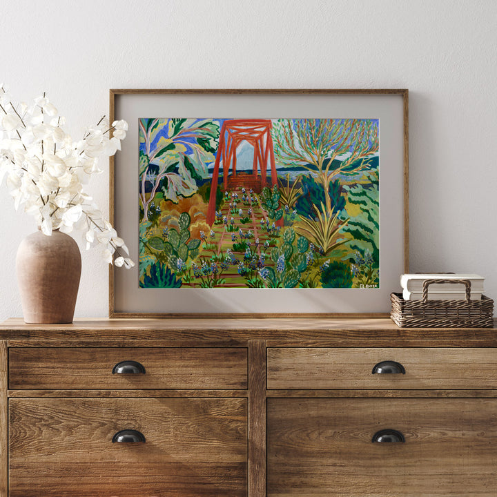 Sarah's Bridge Nature Canvas Paintings