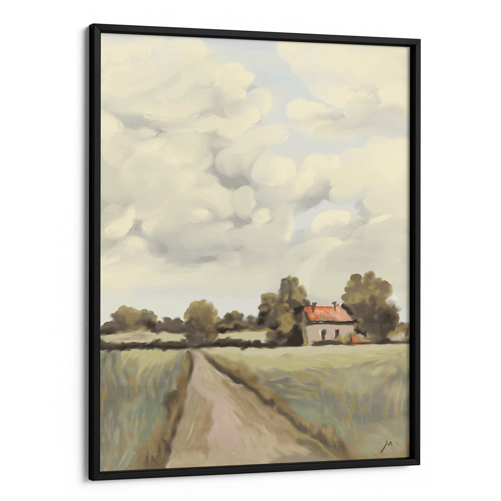 Red Roof Promises - Countryside Landscape Art Poster - XS / Matte Paper / Rolled Art - Nook At You