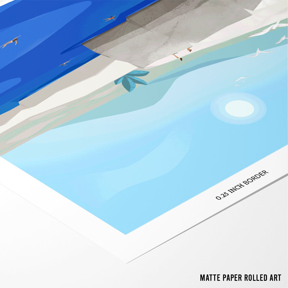 Cliff Jumping – Coastal Landscape Poster for Home Décor - XS / Matte Paper / Rolled Art - Nook At You