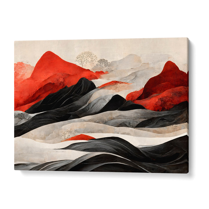 Red Mountains Art Landscape Painting