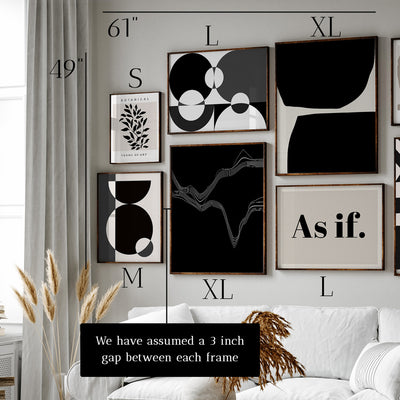 Monochrome Gallery Wall Set of 6