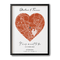 Custom Street Burnt Orange Love Map Art