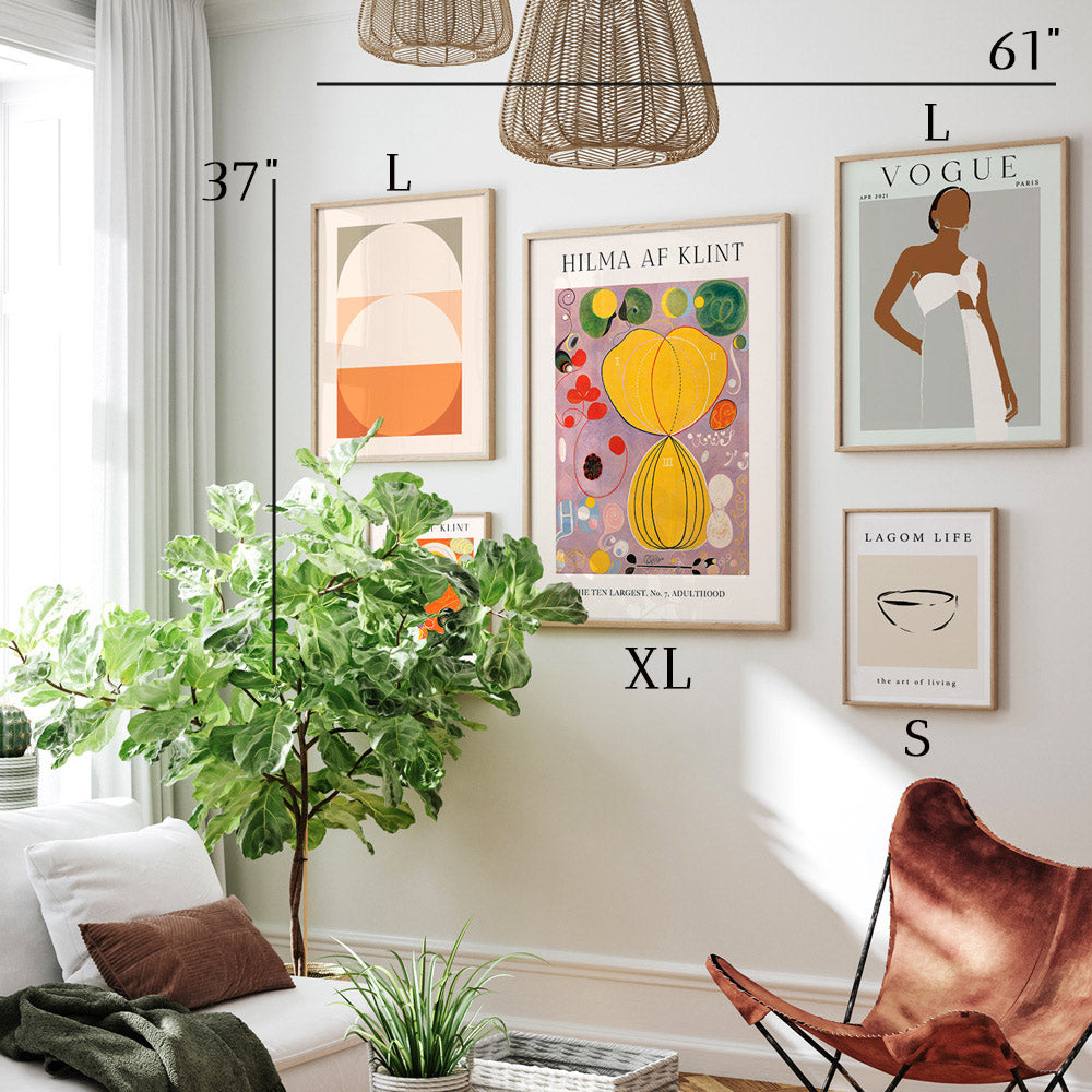 Modern Grey Fashion Gallery Wall Set of 4