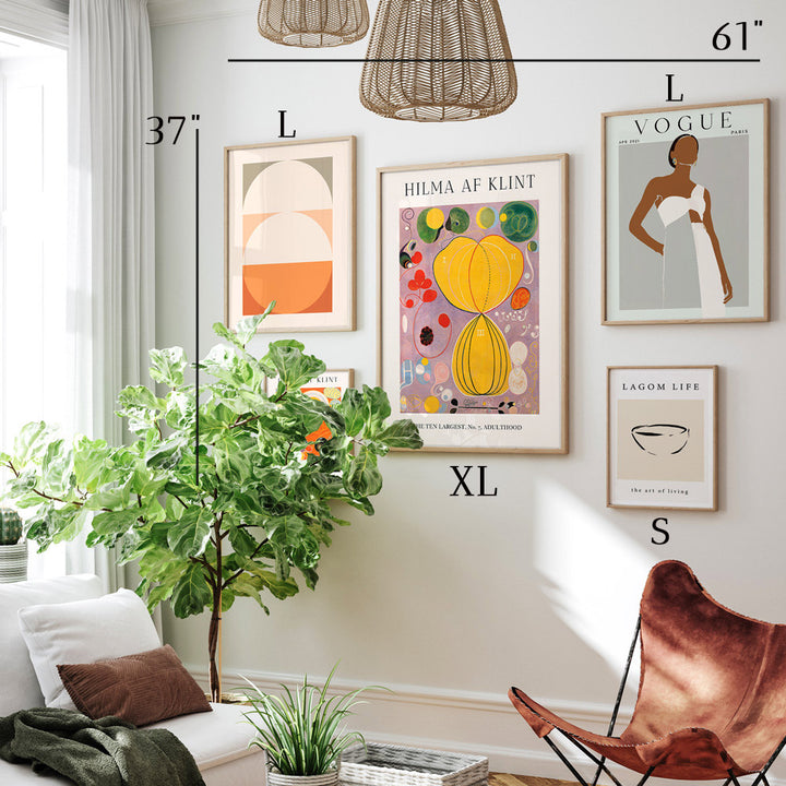 Modern Grey Fashion Gallery Wall Set of 4