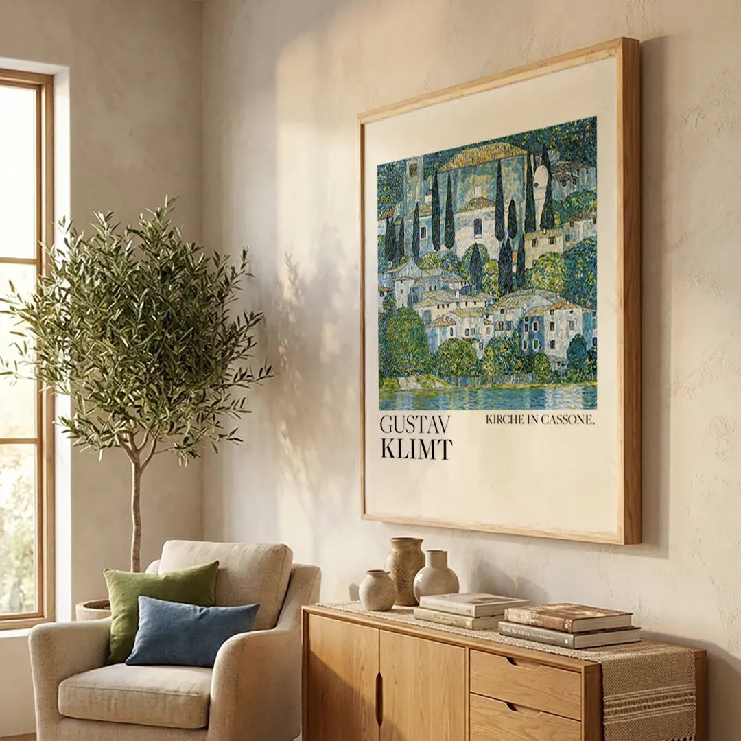 Gustav Klimt  - Kirche In Cassone (1913) Exhibition Poster for Living Room - XS / Matte Paper / Rolled Art - Nook At You