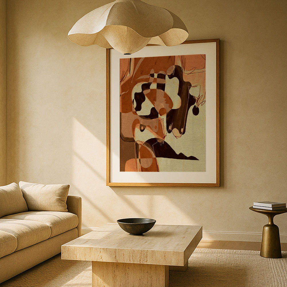 Becoming 3 Abstract Paintings - XS / Matte Paper / Rolled Art - Nook At You